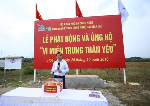 Khu CNC Hòa Lạc phát động quyên góp ủng hộ đồng bào lũ lụt miền Trung